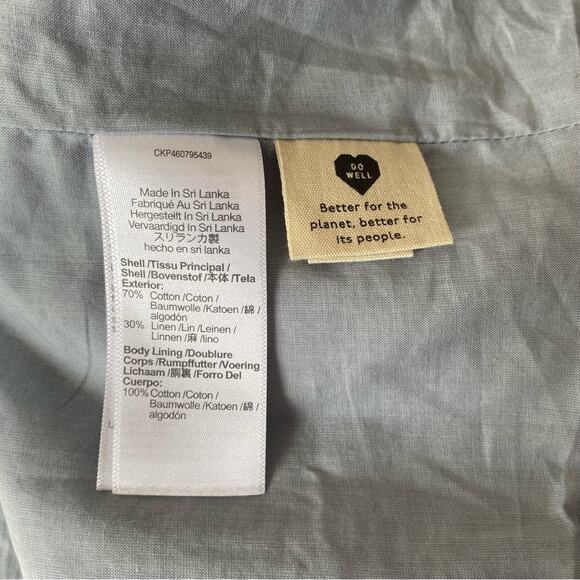 Madewell NWTs Larsen Relaxed Blue Blazer Linen Cotton size XL Boyfriend - Picture 8 of 11